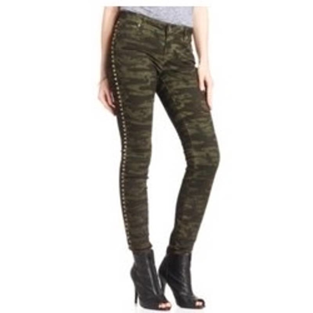 RACHEL Rachel Roy Camo-Print Skinny Jeans